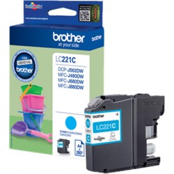 Brother Inkt - LC-221C inkt Cyaan